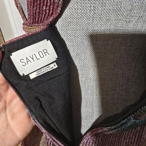 SAYLOR Marika Metaliic Tiered Maxi Dress - Picture 7 of 8